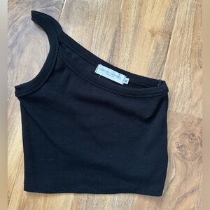 Nectar Black on shoulder tank top